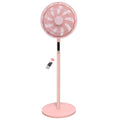 KNIGHT 2‑in‑1 16" Pedestal & Desk Fan with Remote – Candy Pink