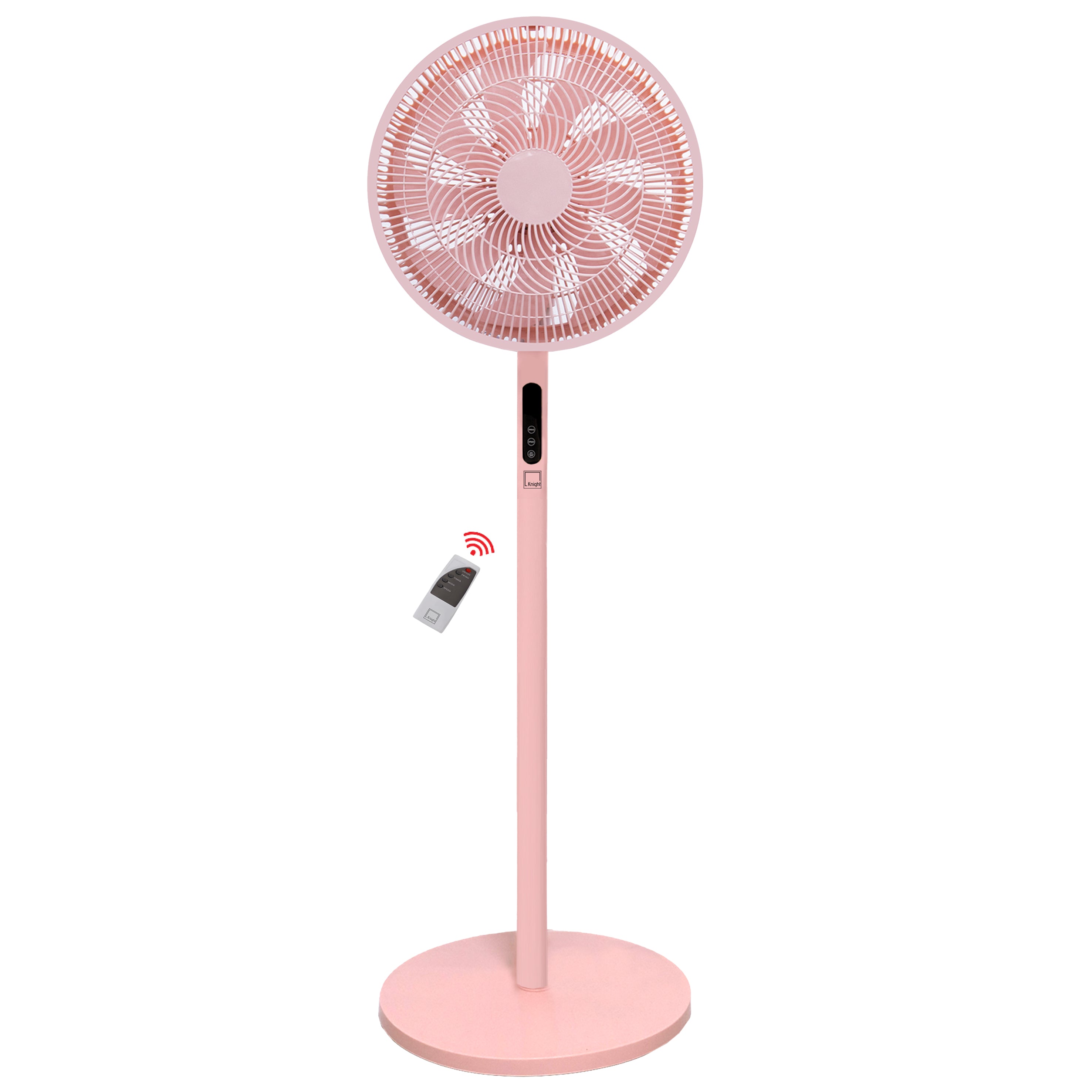 KNIGHT 2‑in‑1 16" Pedestal & Desk Fan with Remote – Candy Pink