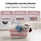 KNIGHT Collapsible Laundry Basket 42L – Foldable Pop‑Up Washing Basket (Pink)