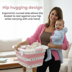 KNIGHT Collapsible Laundry Basket 42L – Foldable Pop‑Up Washing Basket (Pink)