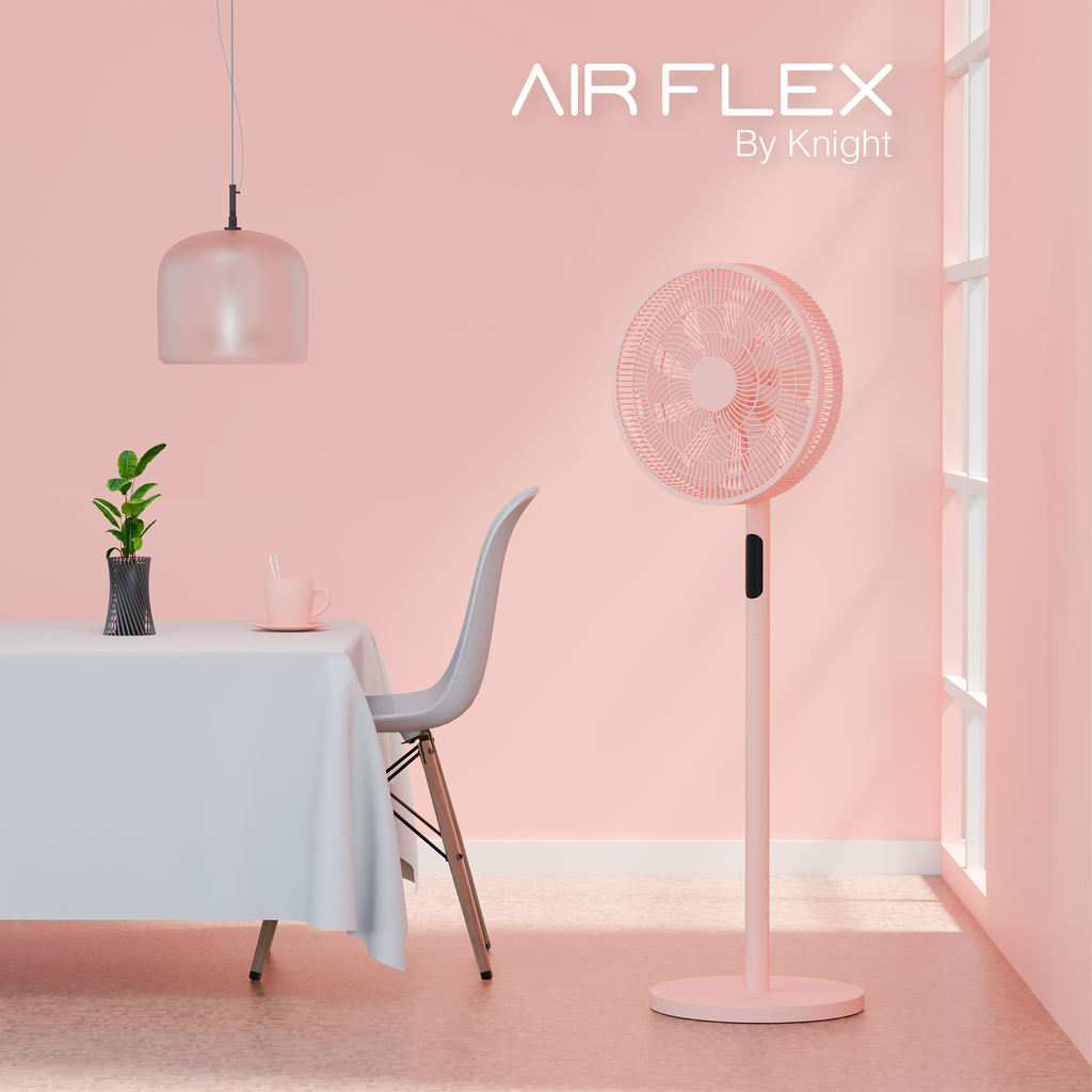 KNIGHT 2‑in‑1 16" Pedestal & Desk Fan with Remote – Candy Pink