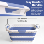 KNIGHT Collapsible Laundry Basket 42L – Foldable Pop‑Up Washing Basket (Lavender)