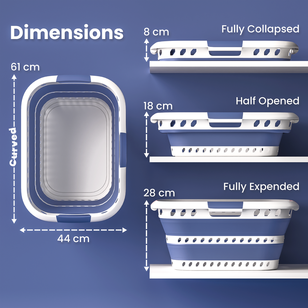 KNIGHT Collapsible Laundry Basket 42L – Foldable Pop‑Up Washing Basket (Lavender)