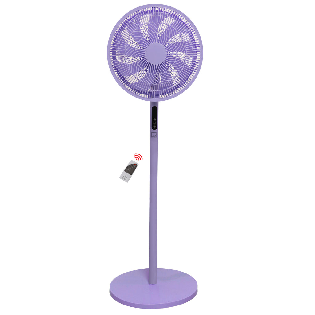 KNIGHT 2‑in‑1 16" Pedestal & Desk Fan with Remote Control – Lavender Purple