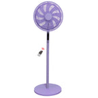 KNIGHT 2‑in‑1 16" Pedestal & Desk Fan with Remote Control – Lavender Purple