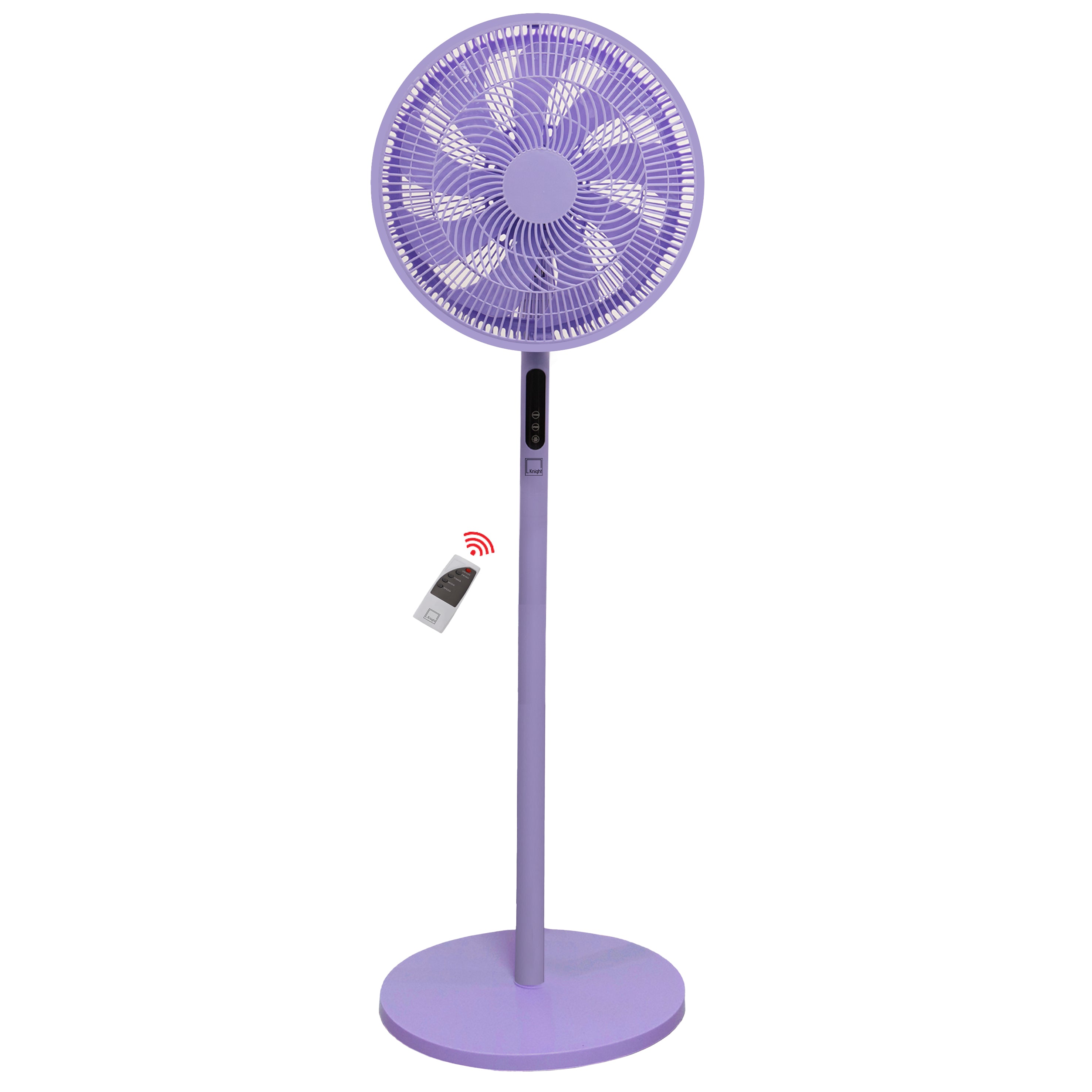 KNIGHT 2‑in‑1 16" Pedestal & Desk Fan with Remote Control – Lavender Purple