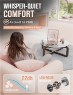 Knight AirFlex USB Rechargeable Portable Fan 3000mAh Battery - Use up to 6-Hours 3 Wind Speed With Led Night Lamp Adjustable Head, Lightweight Travel Desk Fan With Carry Handle Indoor & Outdoor Use