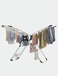 Knight Aero Dry-Series X Heated Clothes Airer with Cover, 320W Heated Clothes Dryer, 26 Heated Rails with 9H Timer, Fast Drying, Efficient Electric Drying Rack, Patent Design.