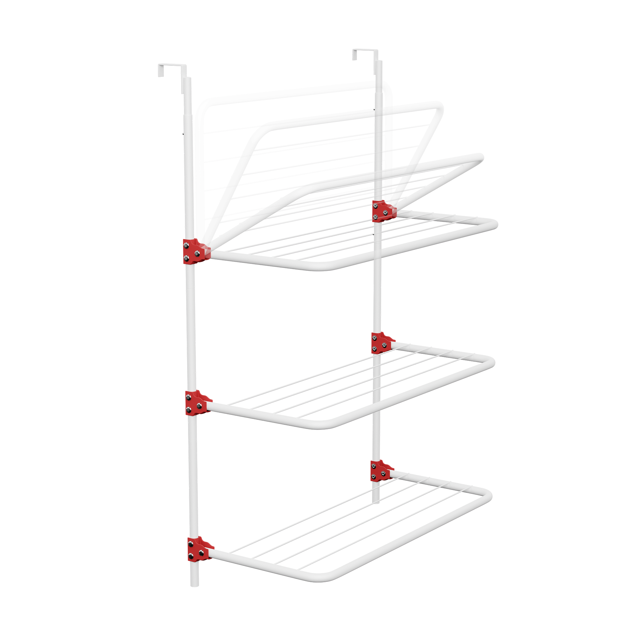 KNIGHT 3-Tier Over The Door Clothes Airer - (White)