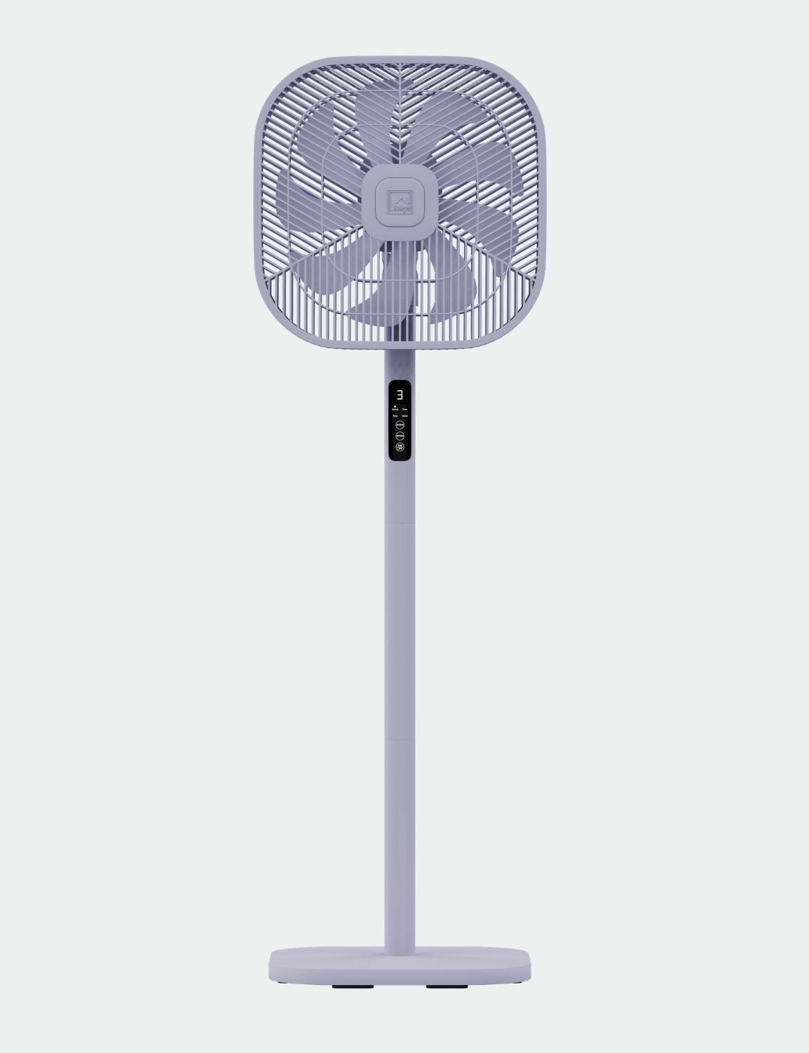 Knight 2in1 16" Square Stand Fan &amp; Desk Fan with Remote Control, Timer &amp; 3 speed Setting | 9 Blades Turbo Wind | Square Base | Oscillation | Easy Assemble - No Tools | Purple