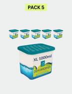 Knight 1000ml 5 Pack Dehumidifier - 1L Moisture Absorber, Long Lasting 90 Days Dehumidifier, Prevents Mould and Condensation caused by Humidity in Home, Kitchen, Caravan & Garage - Patent Design