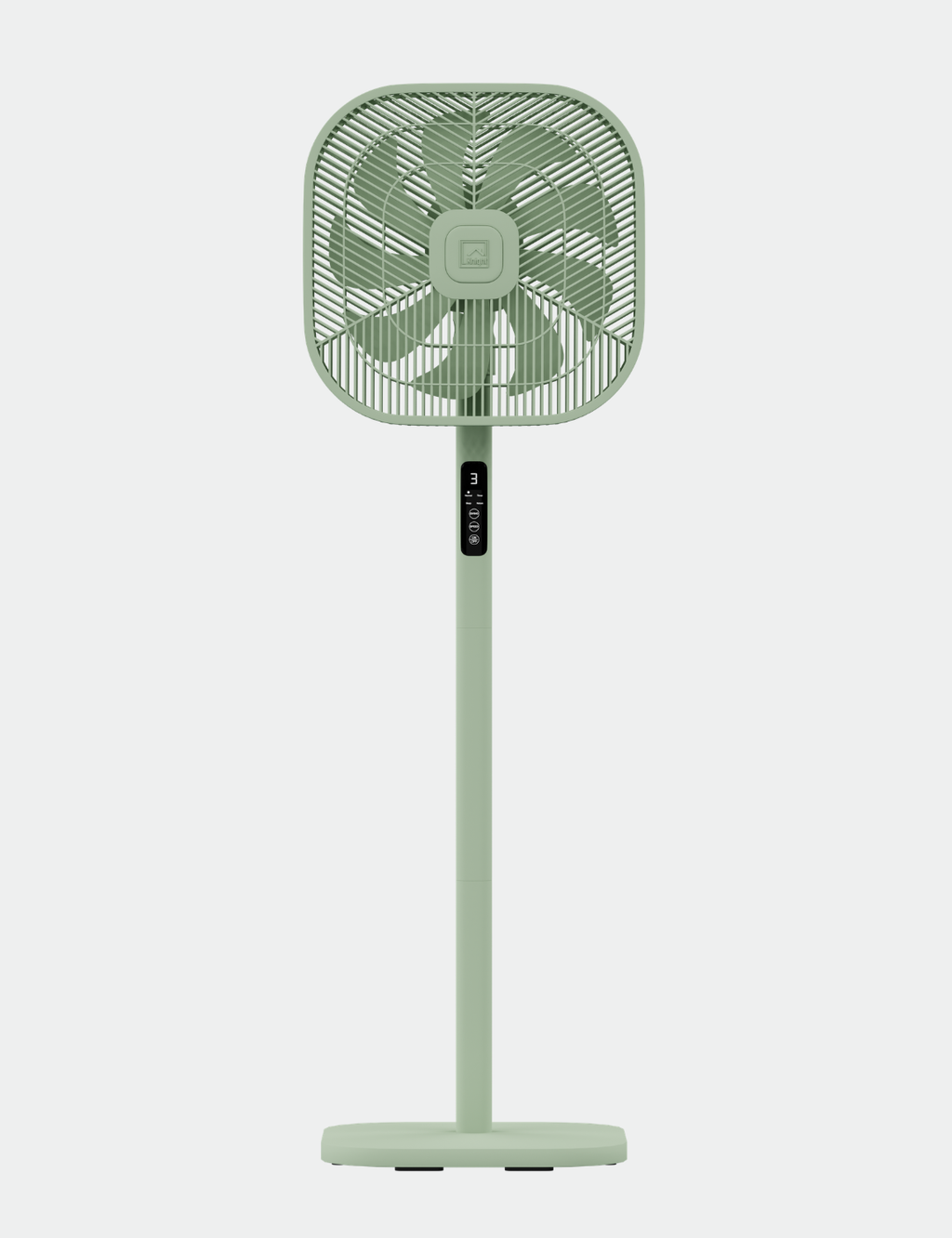 Knight 2in1 16" Square Stand Fan &amp; Desk Fan with Remote Control, Timer &amp; 3 speed Setting | 9 Blades Turbo Wind | Square Base | Oscillation | Easy Assemble - No Tools | Mint Green