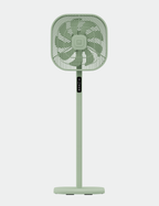 Knight 2in1 16" Square Stand Fan &amp; Desk Fan with Remote Control, Timer &amp; 3 speed Setting | 9 Blades Turbo Wind | Square Base | Oscillation | Easy Assemble - No Tools | Mint Green