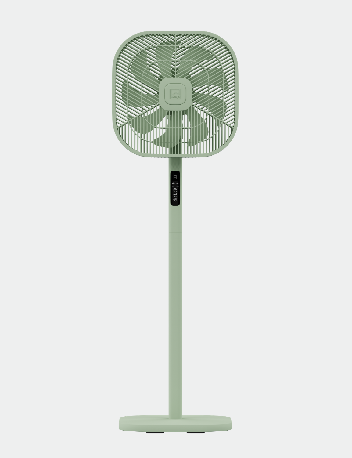 Knight 2in1 16" Square Stand Fan &amp; Desk Fan with Remote Control, Timer &amp; 3 speed Setting | 9 Blades Turbo Wind | Square Base | Oscillation | Easy Assemble - No Tools | Mint Green