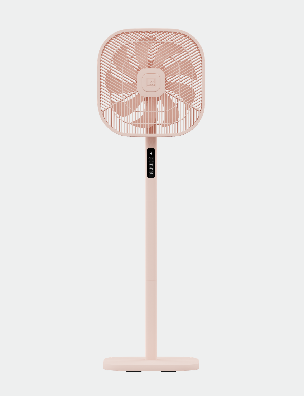 Knight 2in1 16" Square Stand Fan &amp; Desk Fan with Remote Control, Timer &amp; 3 speed Setting | 9 Blades Turbo Wind | Square Base | Oscillation | Easy Assemble - No Tools | Candy Pink