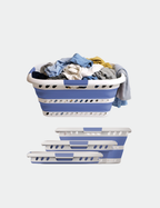 Knight Collapsible Laundry Basket 42L–Foldable Washing Basket with Handles, Large Space-Saving Basket for Clothes – Multipurpose Laundry Hamper & Collapsible Washing Baskets for Laundry (Purple)