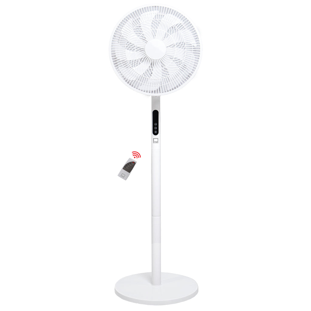 KNIGHT 2‑in‑1 16" Pedestal & Desk Fan with Remote Control – Off‑White