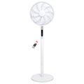 KNIGHT 2‑in‑1 16" Pedestal & Desk Fan with Remote Control – Off‑White