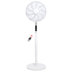 KNIGHT 2‑in‑1 16" Pedestal & Desk Fan with Remote Control – Off‑White