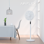 KNIGHT 2‑in‑1 16" Pedestal & Desk Fan with Remote Control – Off‑White