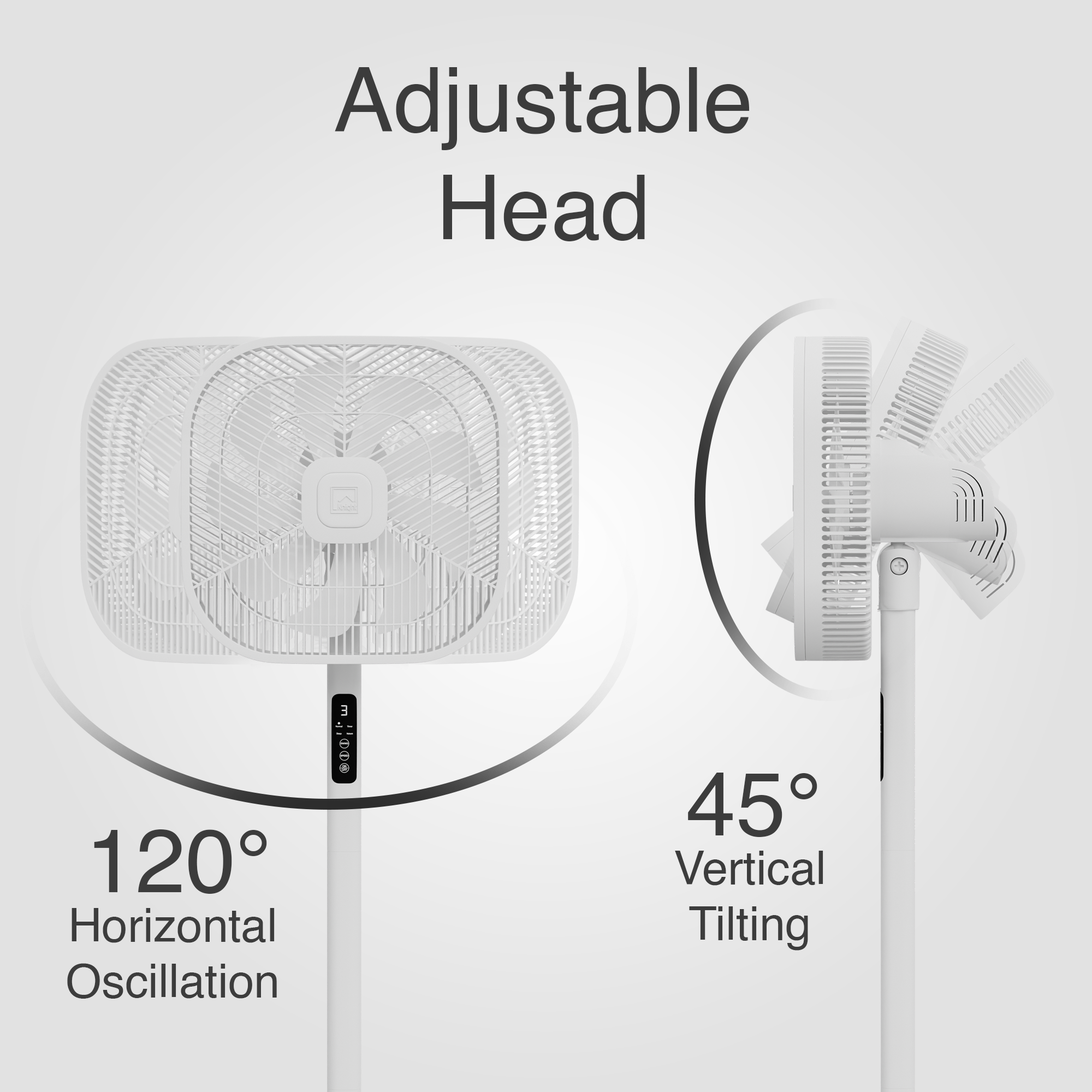 Knight 2in1 16" Square Stand Fan &amp; Desk Fan with Remote Control, Timer &amp; 3 speed Setting | 9 Blades Turbo Wind | Square Base | Oscillation | Easy Assemble - No Tools | White
