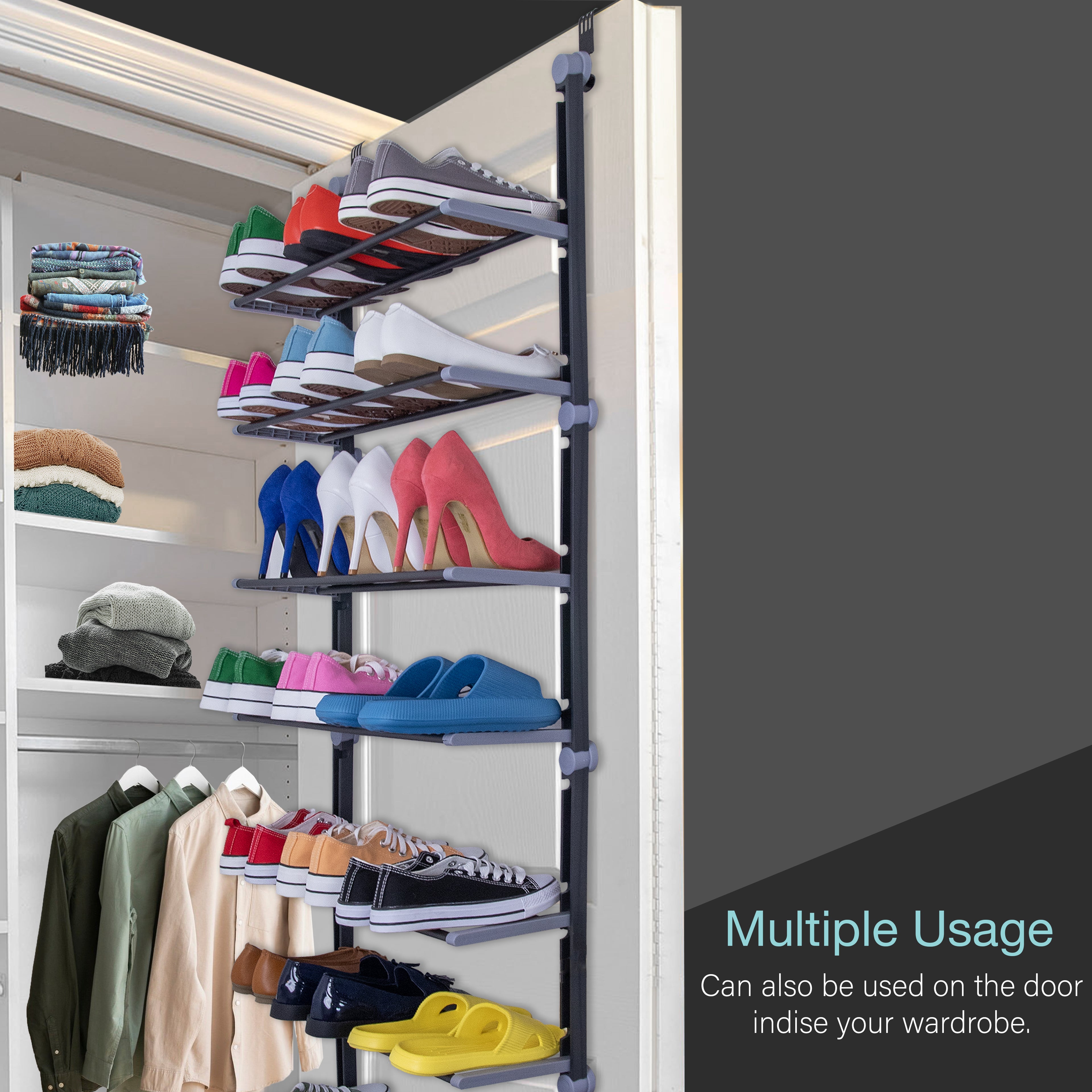 921849-KNIGHT Over The Door Shoe Rack-6 Tier